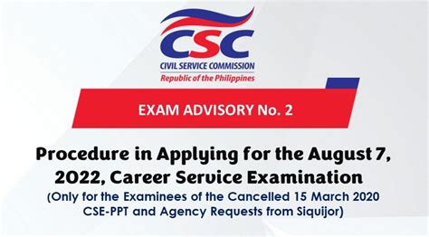 ocseas.csc.gov.ph region 7|CSC Region 7 August 7, 2022 Announcement » Free CSE .